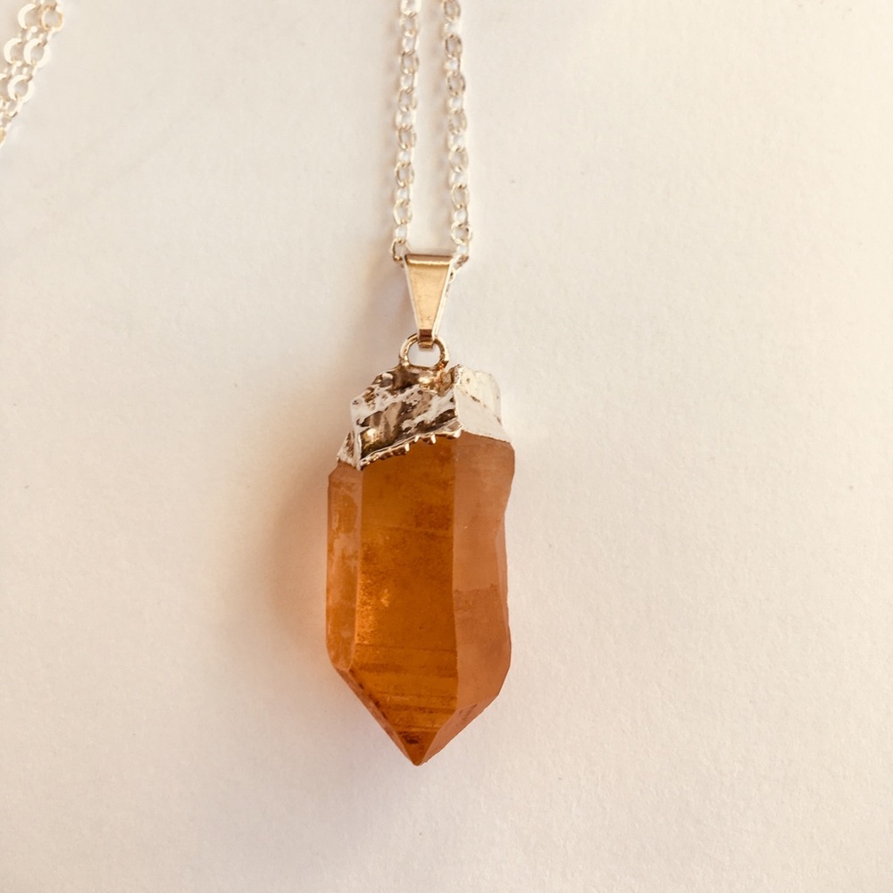 Tangerine Quartz Pendant